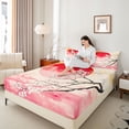 thumbnail image 4 of Castle Fairy Boys Girls Floral Sakura Queen Sheet Sets,Japanese Style Bed Set, 4 of 7