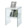 thumbnail image 3 of Convenience Concepts SoHo End Table with Shelf, White/Glass, 3 of 3