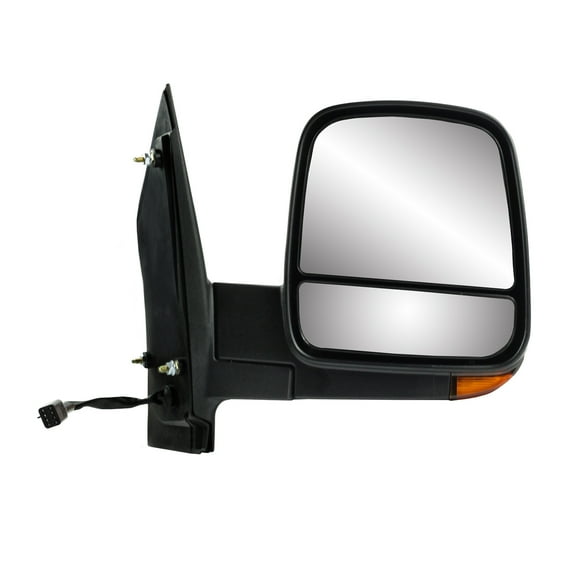 62167G - Fit System Passenger Side Mirror For 08-18 Chevrolet Express, Gmc Savana, Textured Black, W/ Turn Signal, Dual Lens, Foldaway, Heated Power Fits select: 2008-2020 CHEVROLET EXPRESS G2500