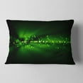 thumbnail image 2 of Designart Blurred Bright Green Lights - Landscape Photo Throw Pillow - 12x20, 2 of 5