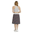 thumbnail image 5 of Women's Paisley Eastern Floral Arrangement A-line Printed Skirt Casual Wear, L, Pink Orange Blue, by Ambesonne, 5 of 6