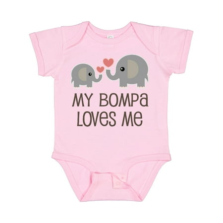 

Inktastic My Bompa Loves Me Elephant Gift Baby Boy or Baby Girl Bodysuit