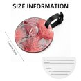 thumbnail image 5 of Coral 2pcs PU Leather Round Bag Tags with Privacy Cover and Name ID Tag - Suitcase Tags for Travel Luggage, Handbags, Backpacks, School Bags, 5 of 6