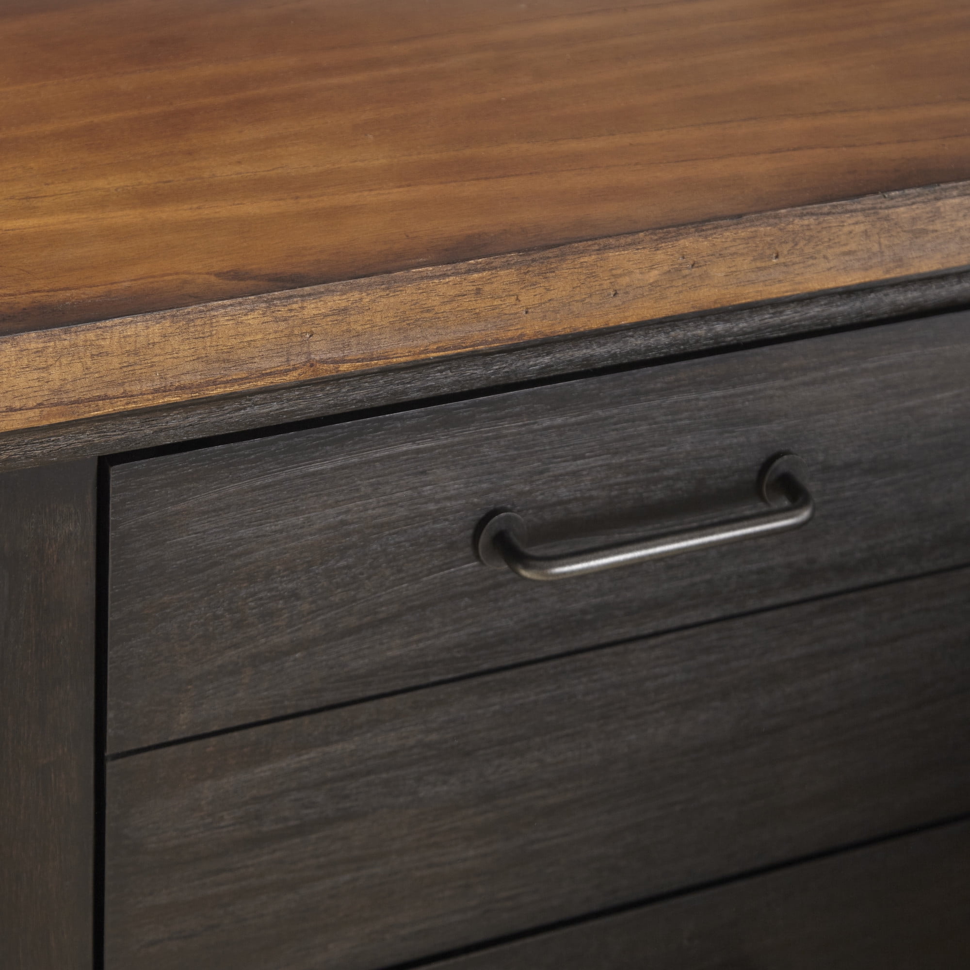 Steve Silver Bear Creek Rustic Nightstand with Two Drawers, Brown