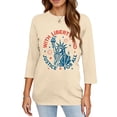 thumbnail image 4 of 250th Anniversary Printed Women Shirts Casual 250 Years Of Freedom T Shirt 3/4 Sleeve Tshirts Patriotic Tops, 4 of 5