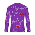 thumbnail image 5 of Fartey Men's Valentine's Day T Shirts Big and Tall Long Sleeve Crew Neck Workout Tshirts Fashion Funny Valentines Graphic Tees 2025 Purple S-4XL, 5 of 5