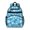 Dog Paw Print Blue Pattern, variant on Dog Paw Print Blue Pattern Cute School Backpack Bag for School with Padded Back and Adjustable Shoulder Straps 15.25"x11.5"x5.25"