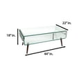 Best Master Furniture Z01 Clear Glass Coffee Table
