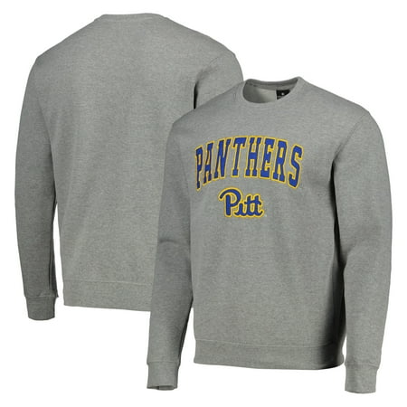 Men s Colosseum Heathered Gray Pitt Panthers Arch & Logo Sweatshirt Men s Colosseum Heathered Gray Pitt Panthers Arch & Logo Sweatshirt