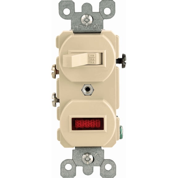 Leviton 15A Toggle Switch in Ivory — UL Listed for US Residential Electrical Code Compliance, Drop-in NEC-Standard Wiring