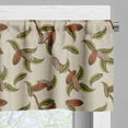 thumbnail image 3 of Ambesonne Botanical Valance Pack of 2, Classical Cacao Plant, 54"X18", Grey Yellow Dark Rust, 3 of 5