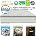 Ethical Mattress CO 10" ToxinFree Hybrid Mattress, Made in USA with