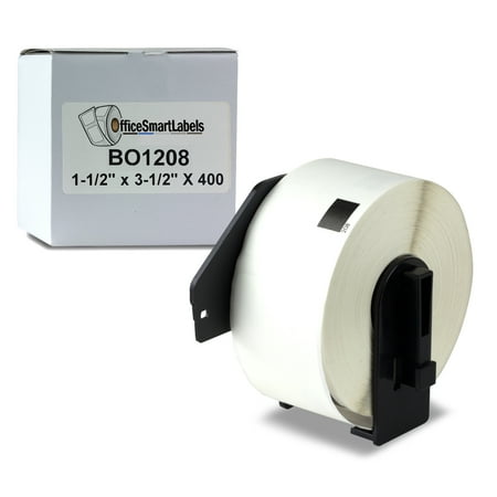 - OfficeSmartLabels Large Die-Cut Address Labels for Brother DK1208, DK-1208 Compatible Labels, 1.4 x 3.5 inch (400 Labels, Full Set None Detacheable Cartridge)
