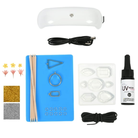 Blue Moon Beads UV Resin Pendant & Charm Jewelry-Making Kit, Multi-Color