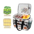 thumbnail image 2 of FORMRS Insulated Cooler Bag 24 Cans Capacity Soft Leakproof Lunch Box with Side Pockets, Orange Cartoon Houses, 2 of 7