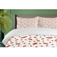 thumbnail image 4 of Ambesonne Rowan Duvet Cover Sets, Juicy Ashberries Graphic, 2-Queen, Scarlet White, 4 of 7
