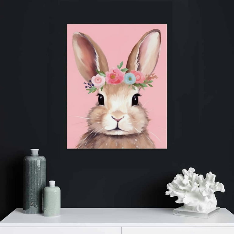 Cute White Bunny Rabbit Alien Wall Art, Fantasy hotsell Creature, Pretty Animal Nursery Canvas Wall Hanging, Easter Decor, Kawaii Kids Room Decor