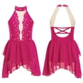 thumbnail image 3 of Miaeowve Robe de Danse Lyrique Moderne Contemporaine Sans Manches pour Filles, Robe de Ballet Rose Vif 12, 3 of 5