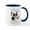 White/Navy Inside, variant on CafePress - Black Tricolor Corgi Mugs - 11 oz Ceramic Mug - Novelty Coffee Tea Cup