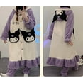 thumbnail image 6 of Fuzzy Pajama Set for Women Soft Plush Robe and Fleece Pants 2 Piece Sleepwear Loungewear Warm House Coat, 6 of 7