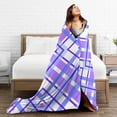 thumbnail image 5 of Geometric Plaid Throw Blanket,Super Soft Anti-Pilling Flannel Bed Blankets, 80"x60", 5 of 8