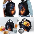 thumbnail image 2 of Jeiento Horse Backpack and Lunch Box for Boys 8-12 Book Bags 4 Piece Student Bookbag with Lunch Bag Pencil Case Water Bottle Holder Cool Flame Primary Middle School Bag for Kids 6th Grade, 2 of 7