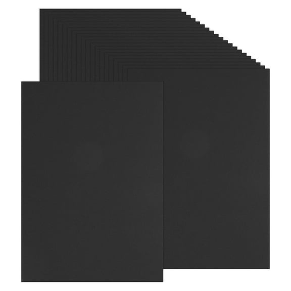 Uxcell 50 Sheets Colored Cardstock Paper, A4 Size 250GSM Thick Card Stock for DIY Crafts Scrapbooking, Black