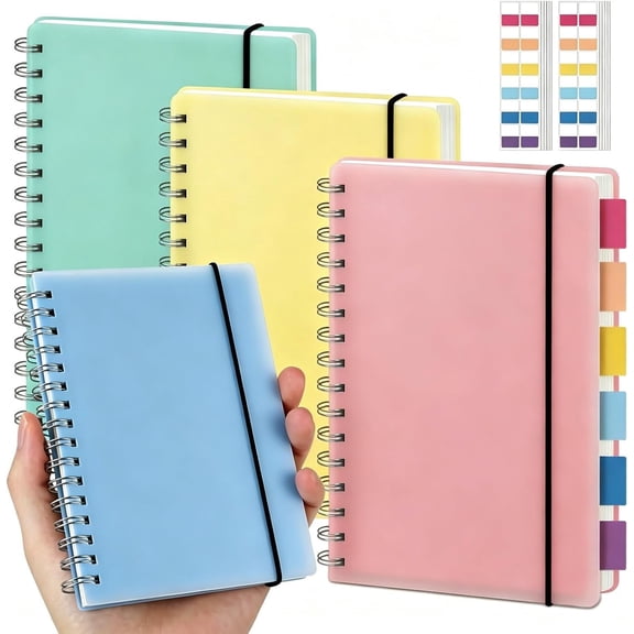 Small Spiral Notebooks 3.5x5.5 in College Ruled, Mini Spiral Notebook