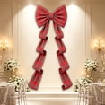 thumbnail image 6 of Cififendec Large Christmas Giant Plaid Bow Ornament, 78.74"×19.69", Tartan Bow Hanging Decoration for Party Backdrop and Seasonal Scene Styling, 6 of 6