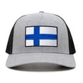 thumbnail image 2 of International Tie Finland Flag Hat for Men and Women - Adjustable Snapback Trucker Baseball Cap (Grey Black), 2 of 3
