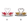 thumbnail image 3 of relayinert Craft Crystal Swan Simulation Comfortable Animal Figurines Fine Workmanship Ornament Accessory Home Office Gift Red, 3 of 6