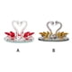 thumbnail image 3 of Riwesomey Artesanía Cisne de cristal Pareja vívida Cisnes Estatuillas de animales Encantador Robusto Ligero Ornamento Accesorio Hogar Coches Automoción decorativa y accesorios, 3 of 6