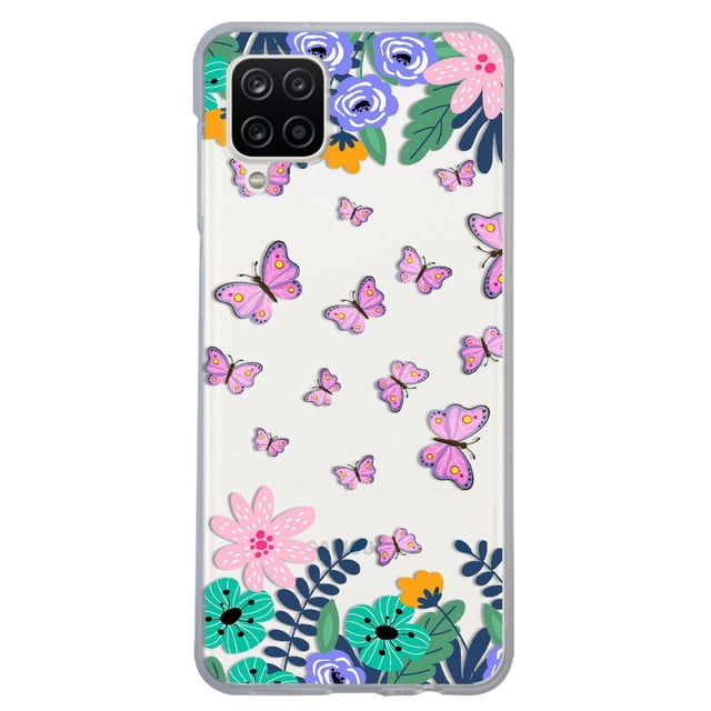 Funda para Galaxy A12 InstaCase Mariposas y Flores Protector Antigolpes