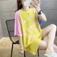 thumbnail image 4 of 2024 Primavera Verano Nuevo Estilo Coreano Versátil Ajuste Holgado Estampado Largo Medio Manga Corta Camisetas Ropa De Mujer Top De Moda, 4 of 4
