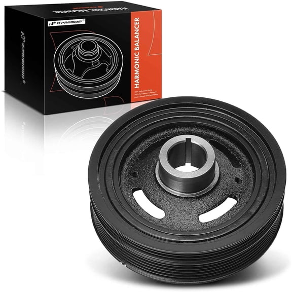 A-Premium Engine Harmonic Balancer Crankshaft Pulley Compatible with Hyundai Sonata 2015-2017/2019, Santa Fe, Santa Fe Sport, Tucson, Veloster & Kia Sorento, Sportage, Stinger, L4 2.0L 2.4L