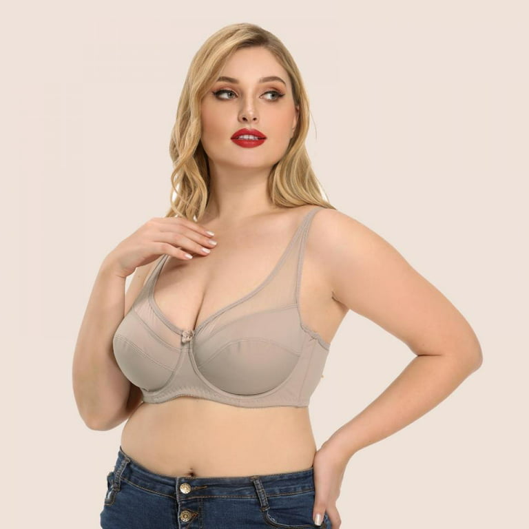 Casual bra 7145 thin cotton D cup big breasts showing chubby MM large size  underwear full