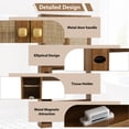 thumbnail image 4 of Over The Toilet Storage Cabinet, Bathroom Storage Organizer, Toilet Rack with Inner Adjustable Shelf,Two Doors-Yellow oak grain, 4 of 7