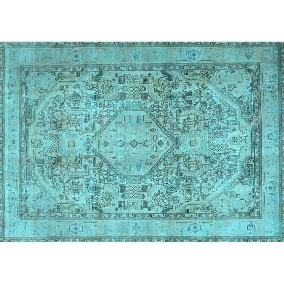 Ahgly Company Indoor Rectangle Persian Light Blue Traditional Area Rugs, 2' x 3'