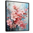 thumbnail image 2 of Designart "Pink Apple Blossom composition III" Floral Floater Framed Wall Decor, 2 of 7