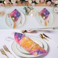 thumbnail image 3 of Cloth Napkins Set of 4 - 20x20 Inches, Orange Pink Purple Washable Reusable Table Napkins, Modern Abstract Watercolor Soft & Absortbent Dining Napkin for Party Wedding Hotel Restaurant, 3 of 9