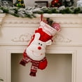 thumbnail image 5 of PEIBang Christmas Stockings,Large Vintage Christmas Stockings with Reindeer for Family Holiday Fireplace Hanging Decorations, 5 of 6