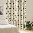 thumbnail image 2 of Ambesonne Music Curtains, Retro Records Headphones, Pair of 28"x63", Cream Black, 2 of 5