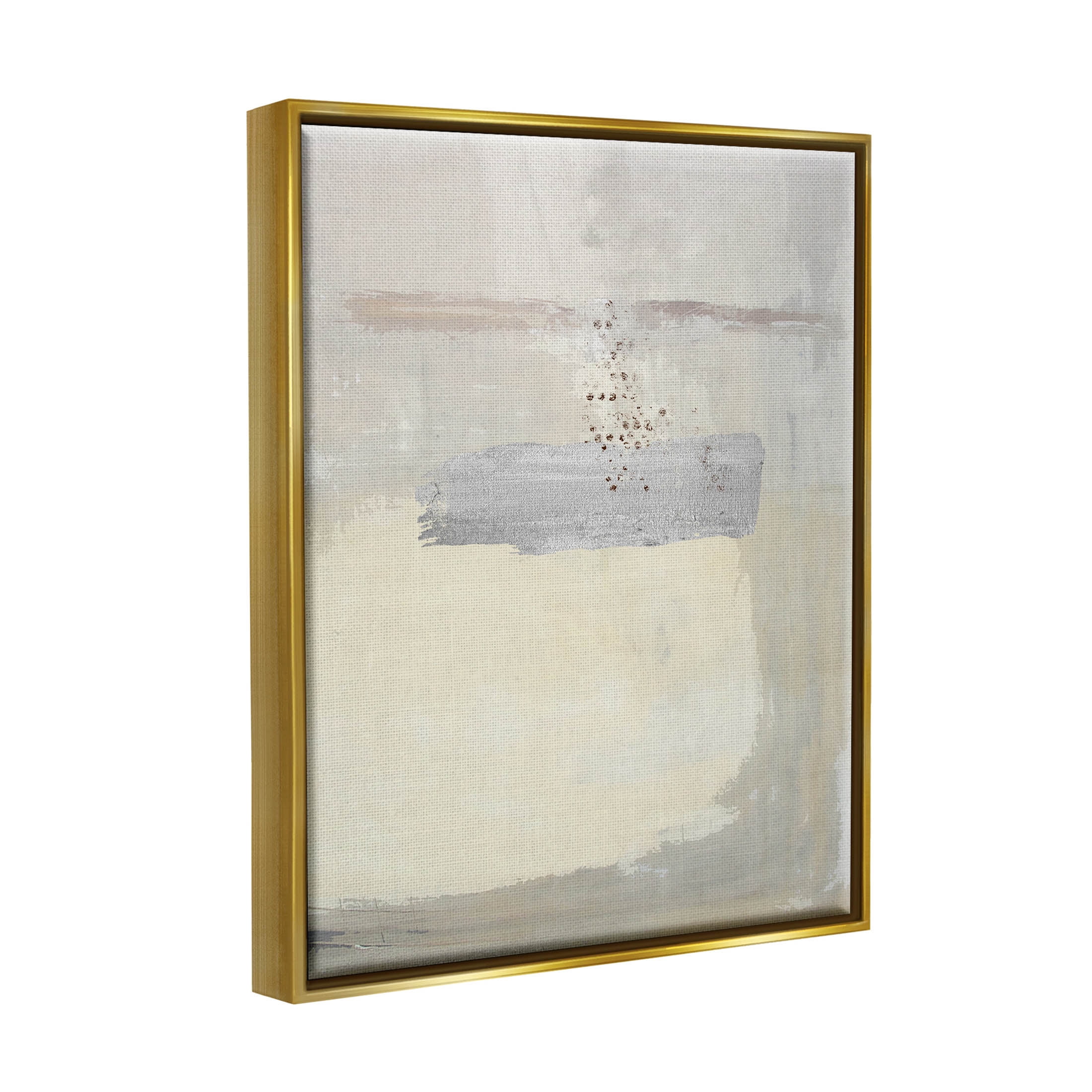 Beige Modern Abstract Arrangement Abstract Graphic Art Metallic Gold Framed Art Print Wall Art