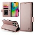 thumbnail image 4 of Designed for iPhone 14 Pro Wallet Case, with Card Slots Strong Magnetic Closure PU Leather Flip Fold Shockproof Kickstand Durable Purse Flip Case for iPhone 14 Pro - Rosegold, 4 of 7