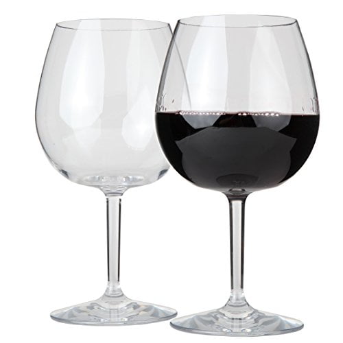 Lily's Home Unbreakable Pinot Noir and Burgundy Red Wine Glasses, Made