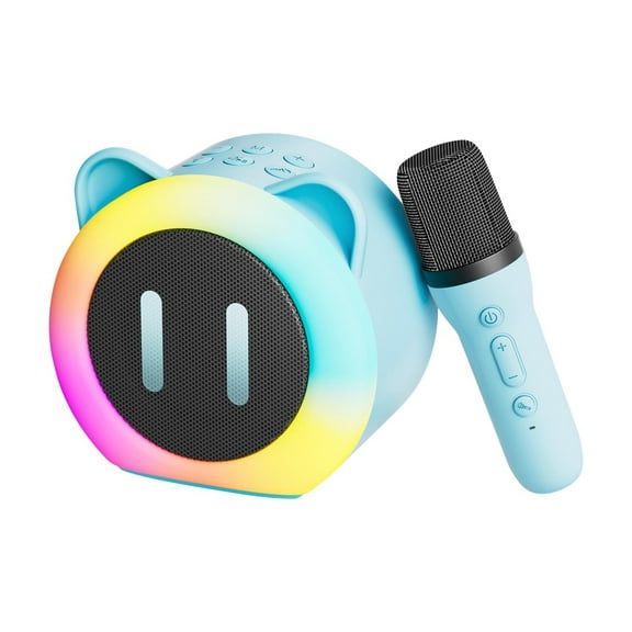 Karaoke Machine, InsCrazy Speakers with Microphone for Kids Adults, New Bluetooth Speaker Wireless Children's Microphone Home Karaoke Outdoor Microphone One Small Speaker