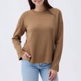 thumbnail image 2 of Byworldtasic Oversized Sweaters for Women Casual Long Sleeve Knit Pullover Tops Crewneck Trendy Slouchy Tunic Sweaters, 2 of 7