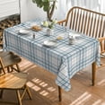 thumbnail image 2 of Summer Tablecloth 60×84 Inch Rectangular, Buffalo Plaid Blue White Washable Seasonal Table Cover for Party Picnic Dinner Decor, 2 of 6