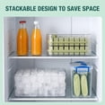 thumbnail image 3 of Ice Cube Tray with Lid and Bin, 64 Nuggets Ice Cubes Molds, Easy Release Ice Tray, Small Ice Cubes Maker for Drinks, Coffee, Juice, Whiskey and Cocktails, Green, 3 of 7