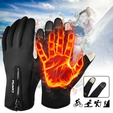 Unisex Touch Screen Winter Full Finger Gloves Soft Shell Winter Cold Weather Cycling Motorcycle Insulated Touchscreen Ski Freestyle Gloves (Best Cold Weather Motorcycle Gloves)